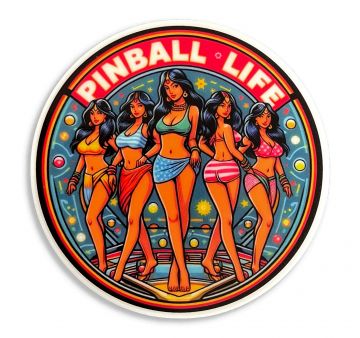 Pinball Life Party Girls Drink Coaster